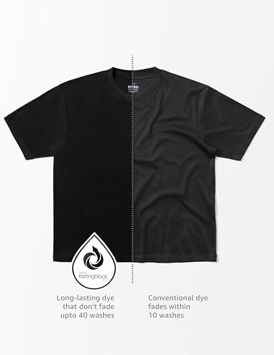 Symbol Premium Men's Super Soft Cotton Oversized T-Shirt (Black_S) - Image 6