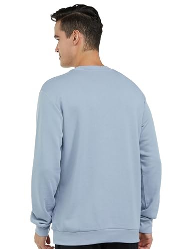 adidas Men's Cotton Blend Crew Neck Regular Sweatshirt (JE9380_LGTGRE, Large, Green - Image 7