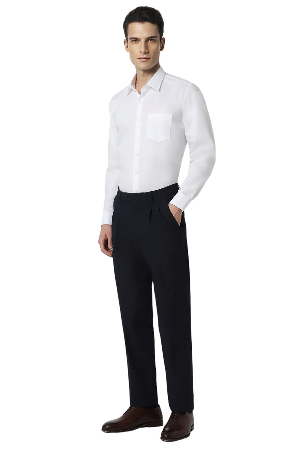 Van Heusen Men's Cotton Slim Fit Shirt (Vhsffslba14081_Ceramic White 40) - Image 6