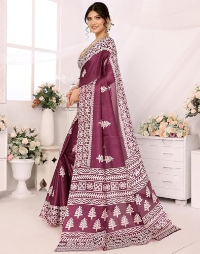 Yashika Women's Woven Printed Art Silk Saree with Unstitched Blouse Material (AZ-YS-P1-KAMAKSHI-RADHA-Parent_Purple 02) - Image 6