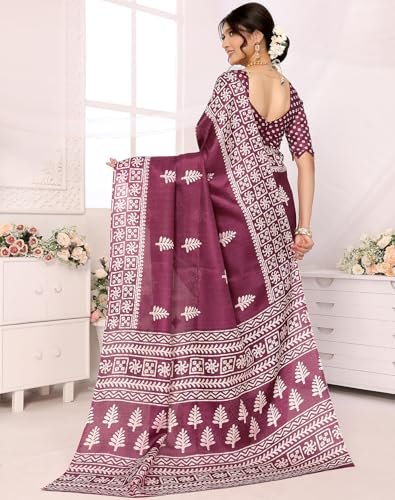 Yashika Women's Woven Printed Art Silk Saree with Unstitched Blouse Material (AZ-YS-P1-KAMAKSHI-RADHA-Parent_Purple 02) - Image 5