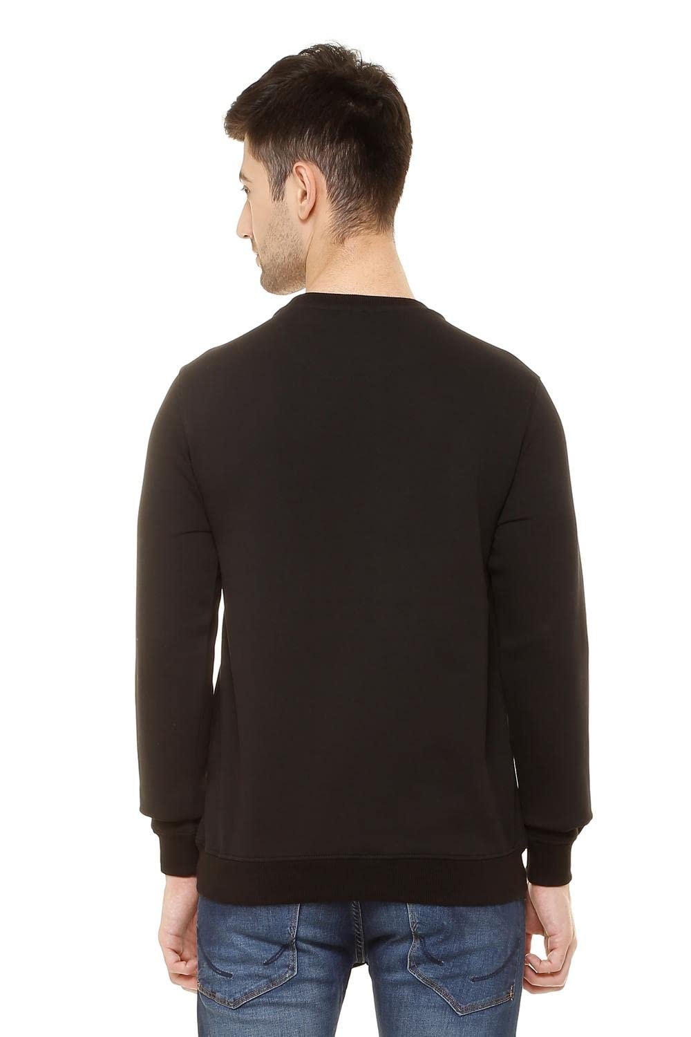 Allen Solly Men's Crew Neck Sweatshirt (ASSTQRGFS70412_BLACK_2XL) - Image 5