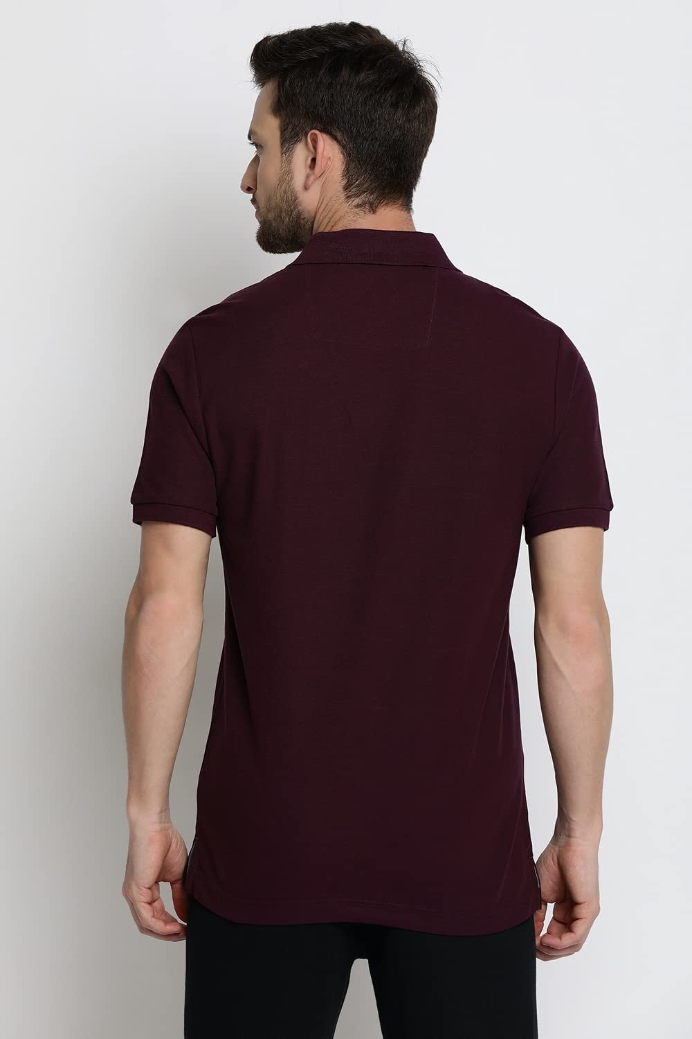 Van Heusen Athleisure Men Athleisure Colour Fresh Polo Regular Fit T-Shirt - 100% Combed Cotton - Moisture Wicking, Ultra Soft_60032_Deep Purple_XL - Image 5