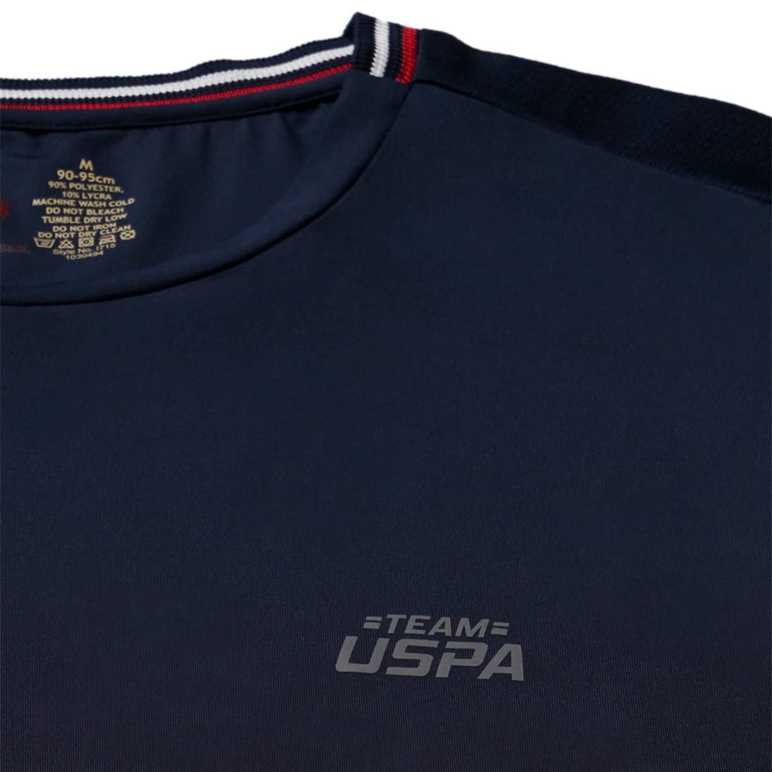 U.S. POLO ASSN. Men Reflective Logo Polyester Spandex I715 Regular Fit T-Shirt-Pack of 1 (Navy L) - Image 2