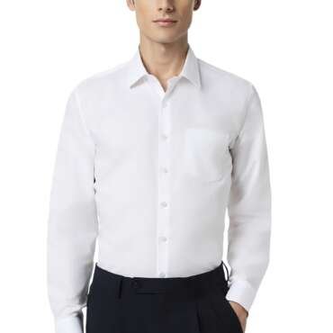 Van Heusen Men's Cotton Slim Fit Shirt (Vhsffslba14081_Ceramic White 40)