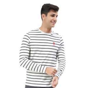 U.S. POLO ASSN. Men's Regular Fit T-Shirt (I689-010-ST-XL_Lt.Grey Melange/Black_XL_Lt.Grey Melange/Black_Xl)