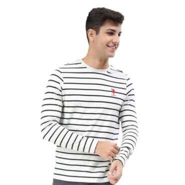 U.S. POLO ASSN. Men's Regular Fit T-Shirt (I689-010-ST-XL_Lt.Grey Melange/Black_XL_Lt.Grey Melange/Black_Xl)