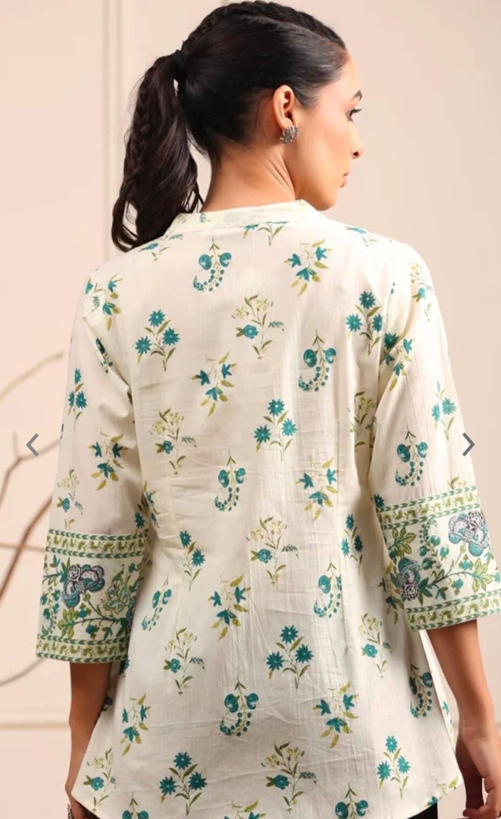 CLOTHI FAB Womens Cotton Printed Anarkali Regular Fit Short Top Kurti (A89, Green, XL, Regular Fit) - Image 6