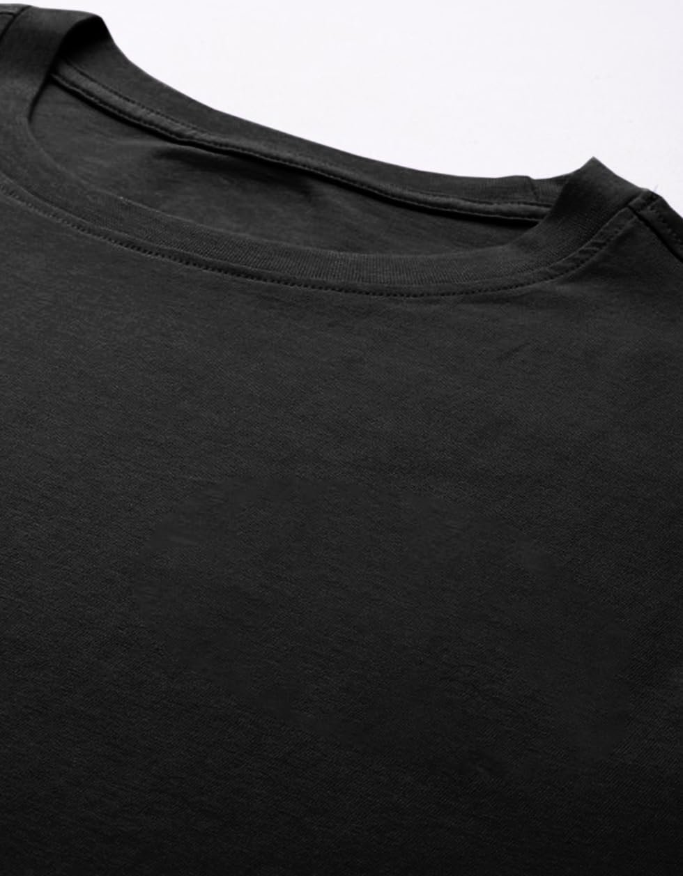 Veirdo® Pure Cotton Regular Fit Solid Black Full Sleeve T-Shirt for Men & Boys (V_FS_REG_BLK_M) - Image 6