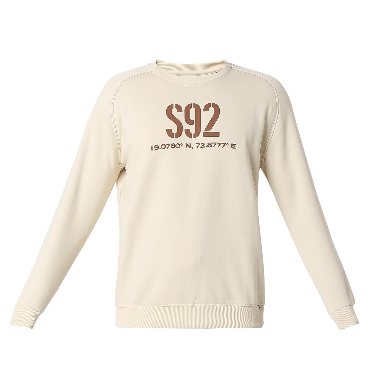 Spykar Men Full Sleeve Regular Fit White Casual Sweatshirt (Size:)-MSSHW2BD035 - Image 2
