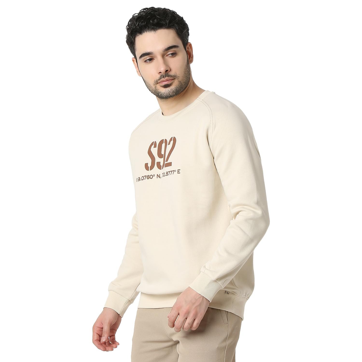 Spykar Men Full Sleeve Regular Fit White Casual Sweatshirt (Size:)-MSSHW2BD035 - Image 7