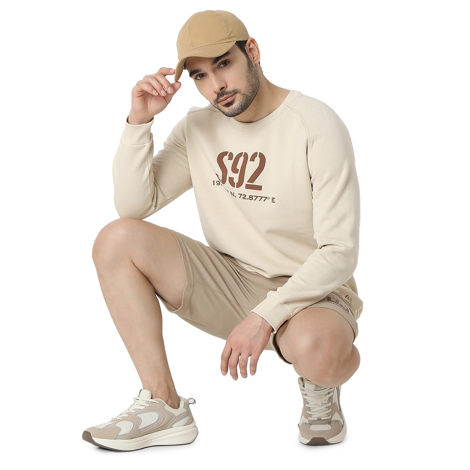 Spykar Men Full Sleeve Regular Fit White Casual Sweatshirt (Size:)-MSSHW2BD035 - Image 3