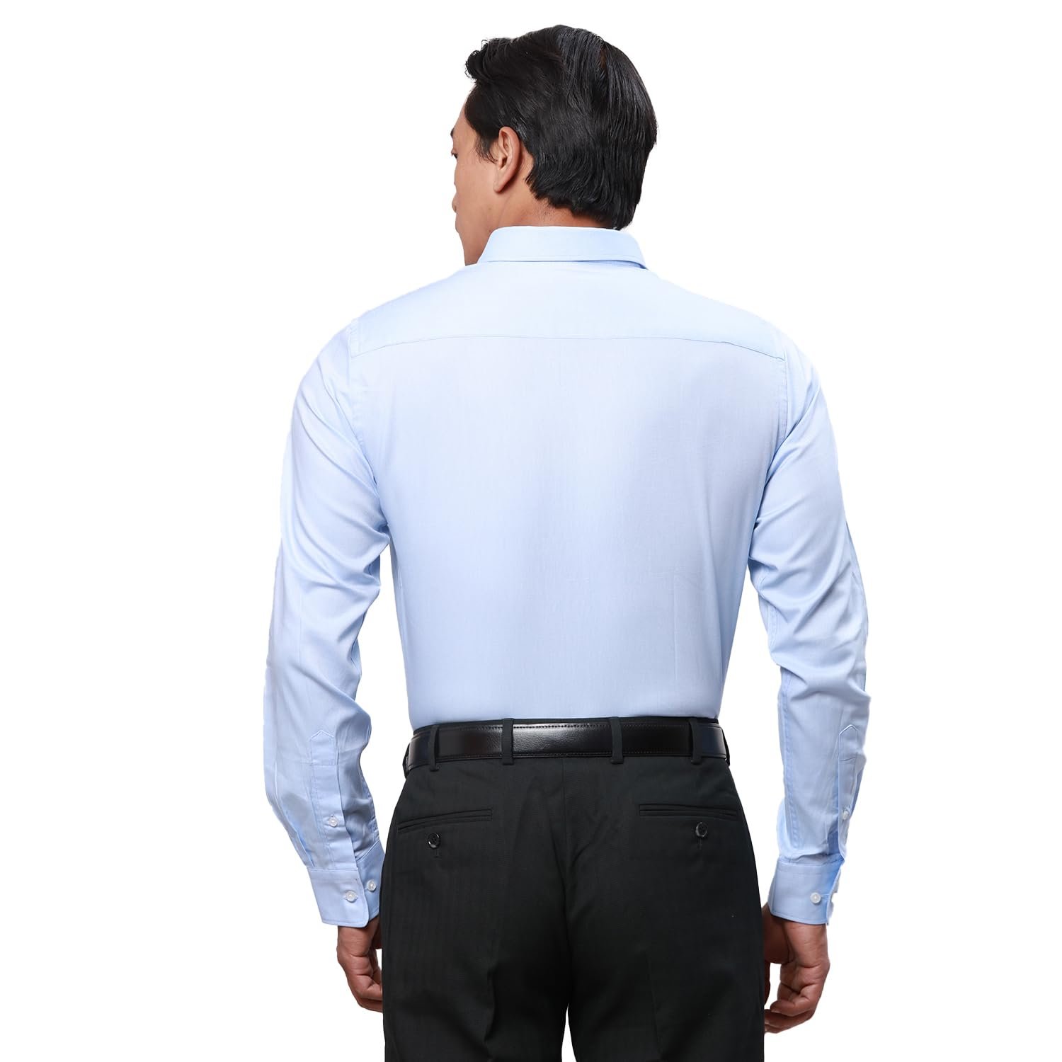 Park Avenue Men's Structure Slim Fit Shirt (PMSX17929-B2_Light Blue - Image 5