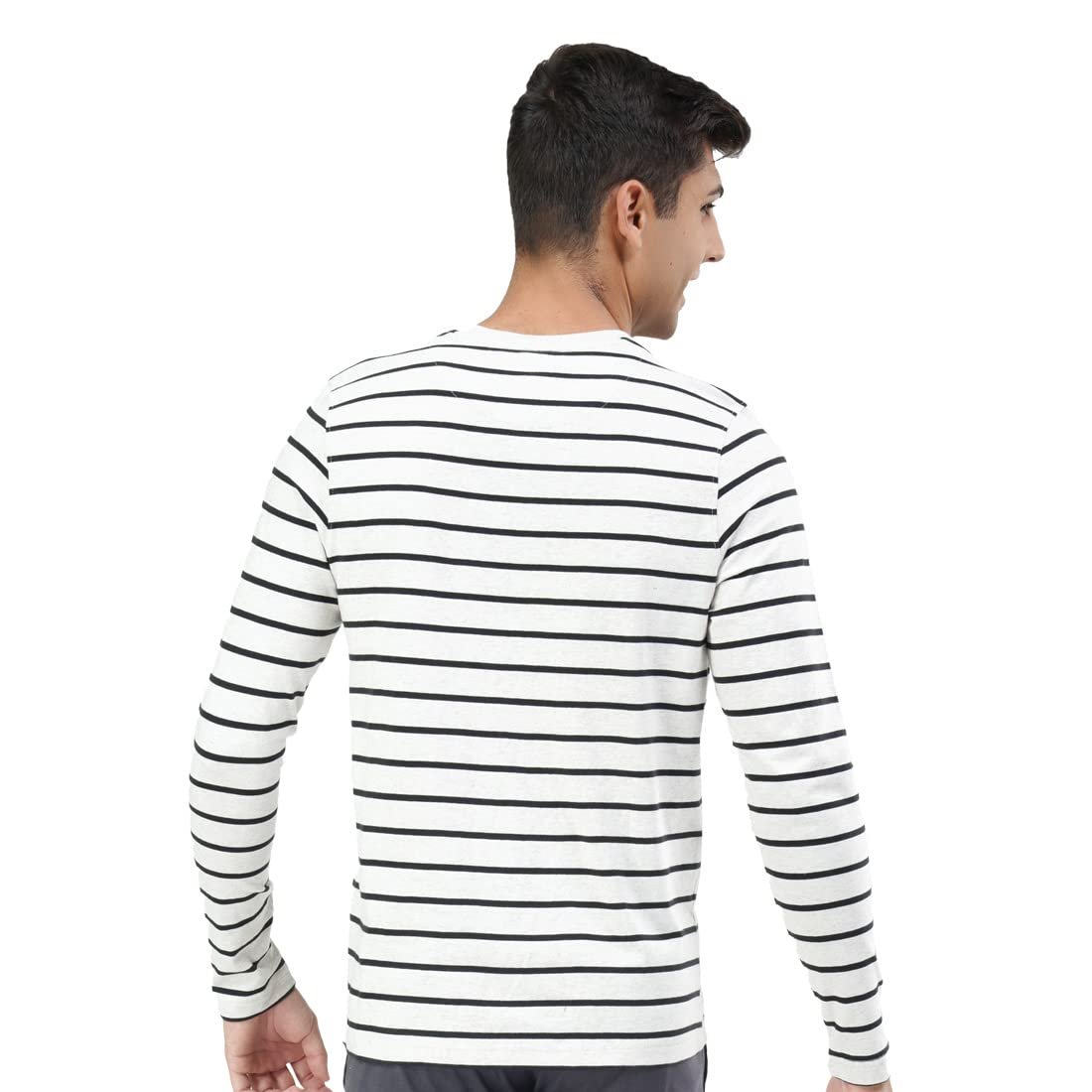 U.S. POLO ASSN. Men's Regular Fit T-Shirt (I689-010-ST-XL_Lt.Grey Melange/Black_XL_Lt.Grey Melange/Black_Xl) - Image 3