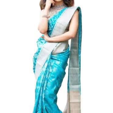 Yashika Women Banarasi Kanjivaram Silk Saree Set with Blouse |saree for Women | Saree | New Sari | Latest Saree_AZ-YS-OG2-TARANGINI RED
