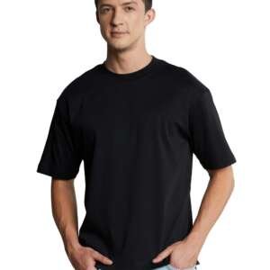 Symbol Premium Men's Super Soft Cotton Oversized T-Shirt (Black_S)