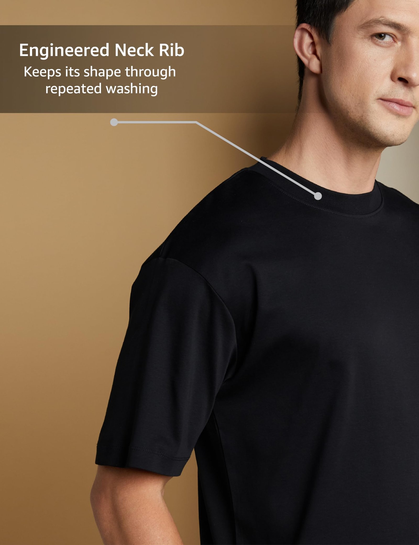 Symbol Premium Men's Super Soft Cotton Oversized T-Shirt (Black_S) - Image 4
