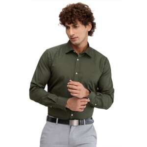 Park Avenue Men's Slim Fit Structure Pattern Pure Cotton Semi Cutaway Collar Full Sleeve Formal Shirt (Size: 40)-PMSX18327-P3
