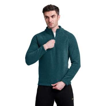 Boldfit Sweatshirt for Men Half Zipper Mens Sweatshirts Heavy Fleece Winter Wear Thermal Pullover for Man Anti-Pilling Fleece Sweatshirts for Mens Soft Feel Sweat Shirt Men - Teal L