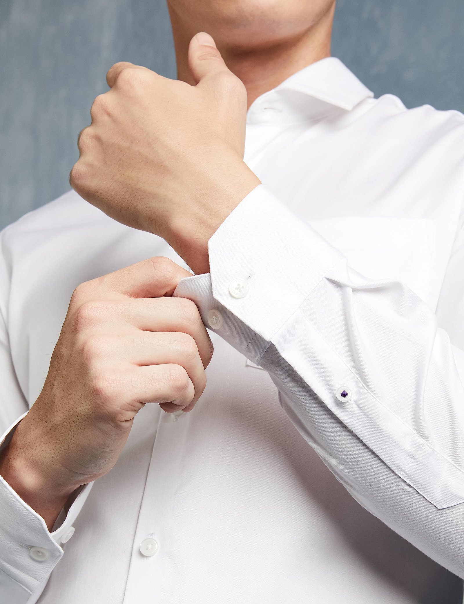 Symbol Premium Men's Wrinkle-Resistant Regular Fit Cotton Formal Shirt (SS23-SMP-FS-01_White_42) - Image 3