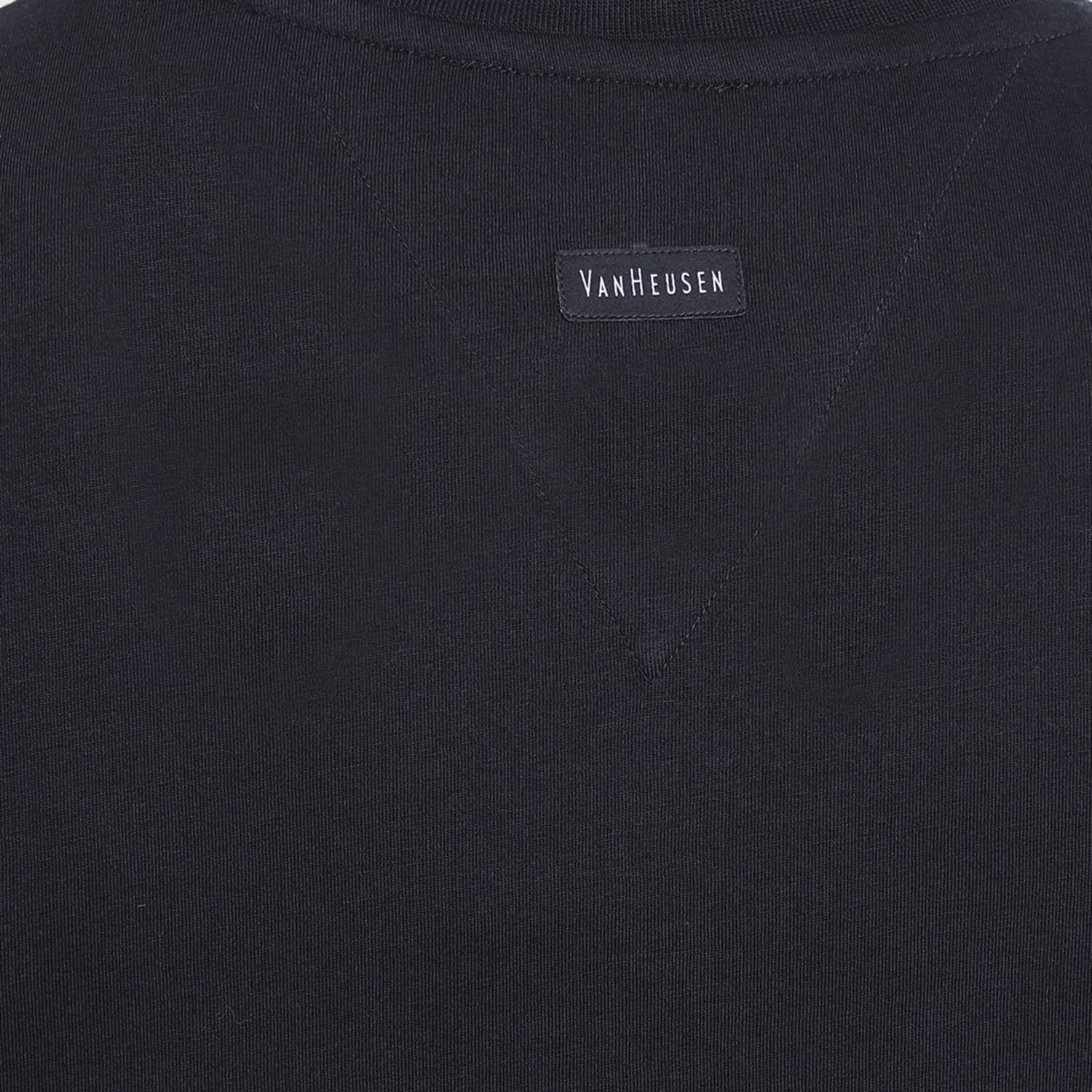 Van Heusen Cotton Men Athleisure Ultra Soft Regular Fit T-Shirt-Crew Neck, Short Sleeve_60044_Black_Large - Image 4