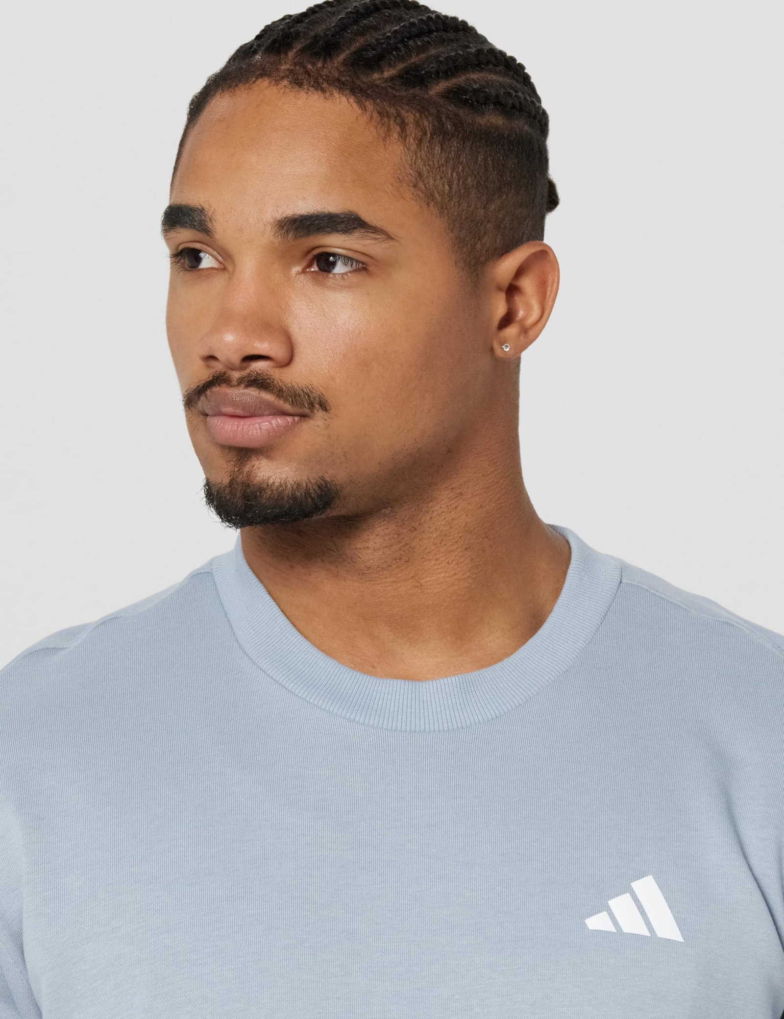 adidas Men's Cotton Blend Crew Neck Regular Sweatshirt (JE9380_LGTGRE, Large, Green - Image 4
