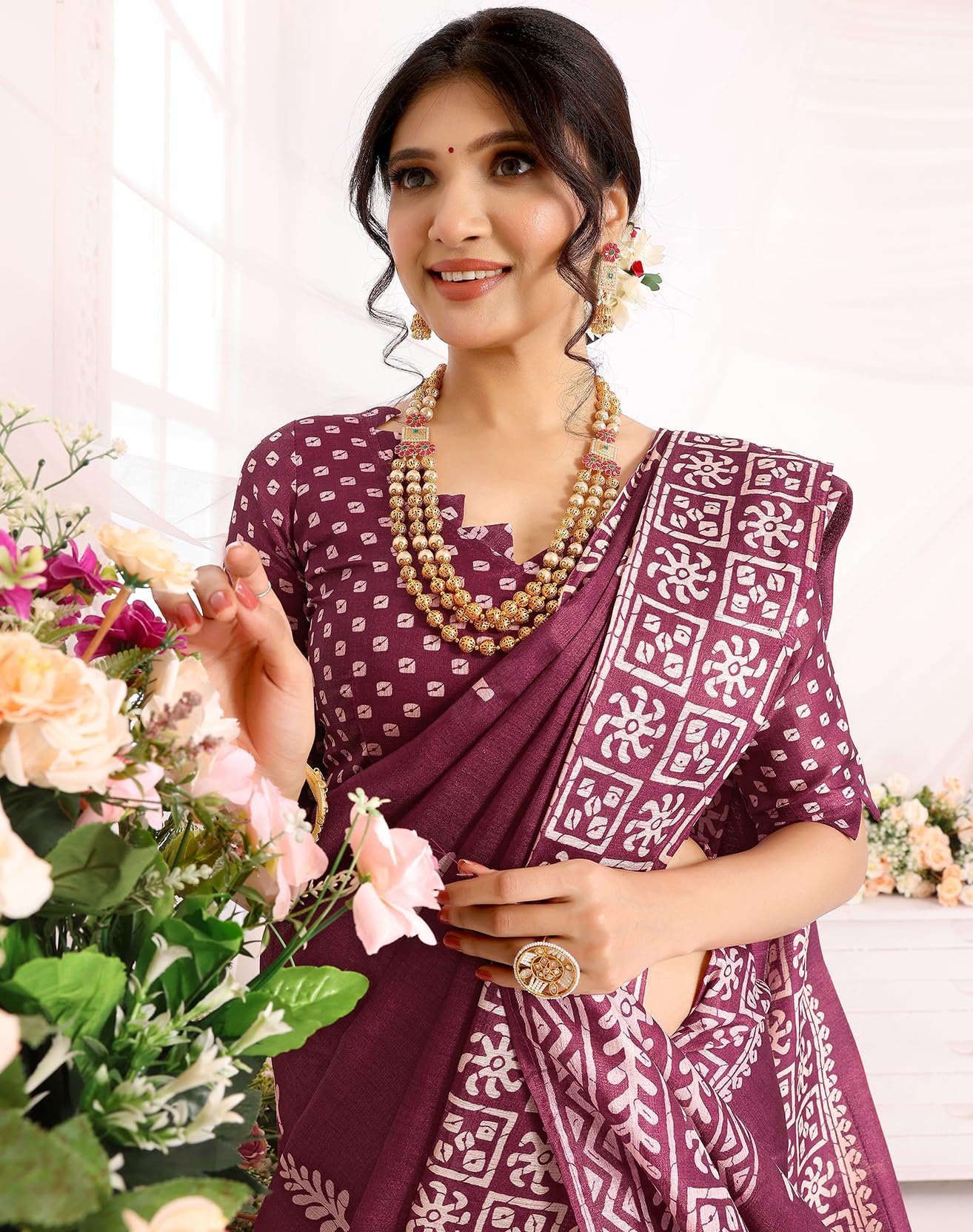Yashika Women's Woven Printed Art Silk Saree with Unstitched Blouse Material (AZ-YS-P1-KAMAKSHI-RADHA-Parent_Purple 02) - Image 4