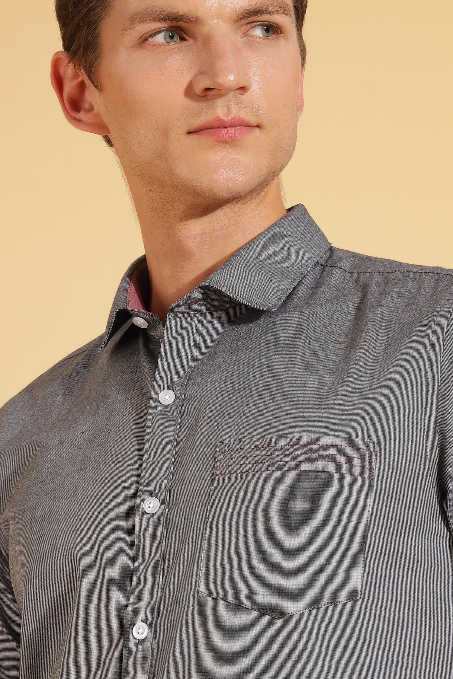 Formal Shirts for Men || Shirt for Men || Men Shirt (in, Alpha, M, Suave Slate) - Image 3