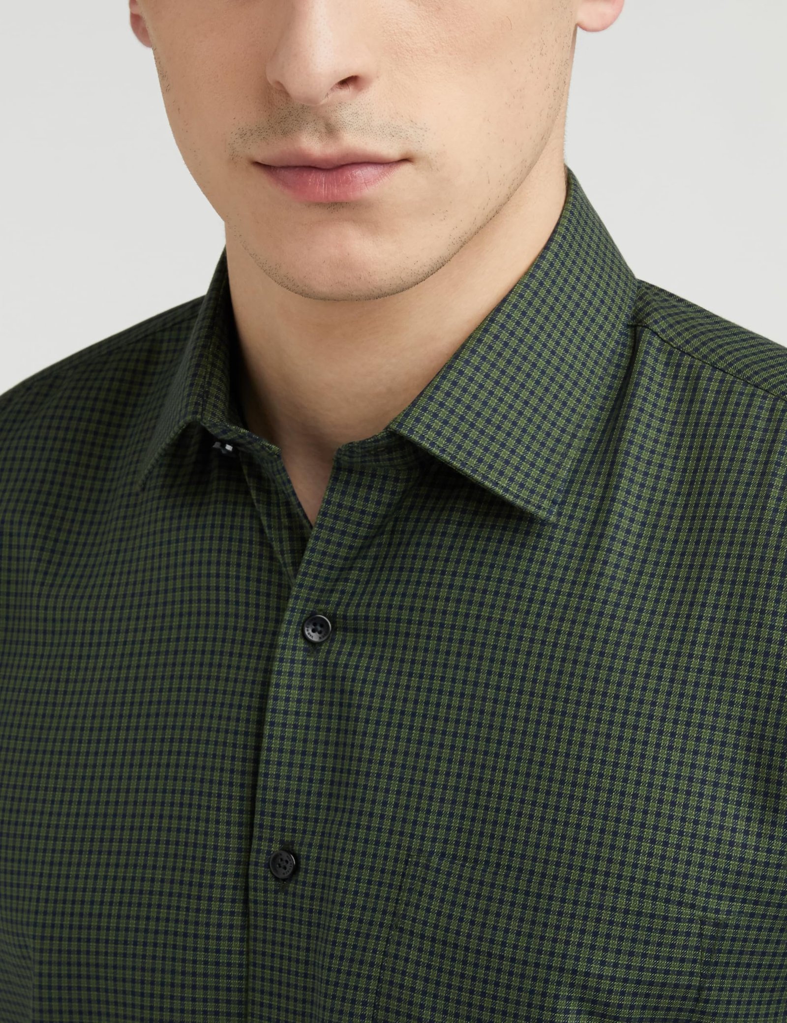 Van Heusen Cotton Men's Slim FiT-Shirt (Vhsfrslbj01503_Green 42) - Image 4