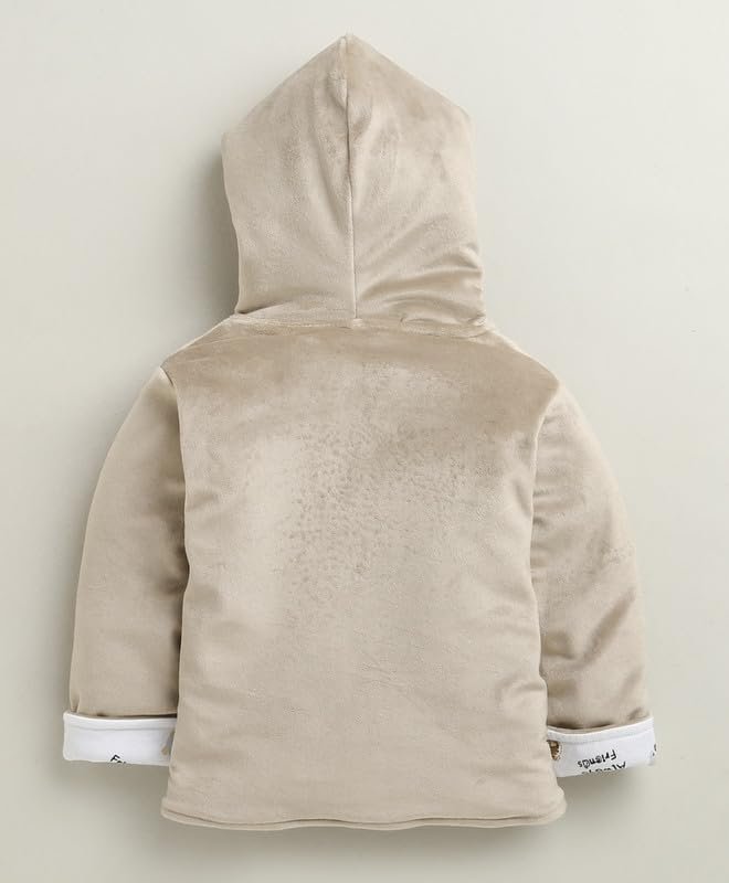 BUMZEE Baby Boys Cotton Regular Fit Winter Set Beige & White - 6-12 Months (Peb10728C-bge) - Image 4
