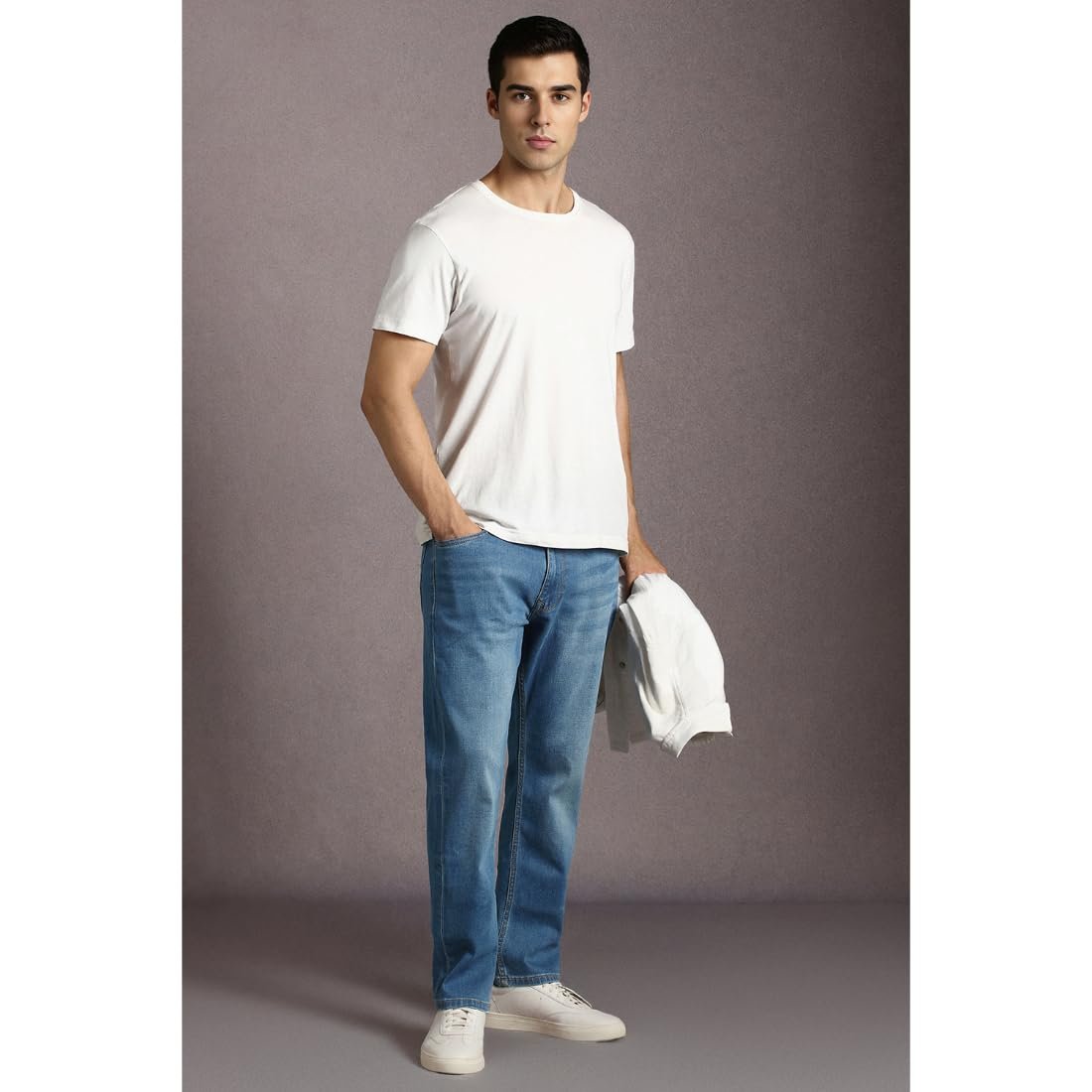 Louis Philippe Men Blue Mid Slim Fit Jeans - Image 3