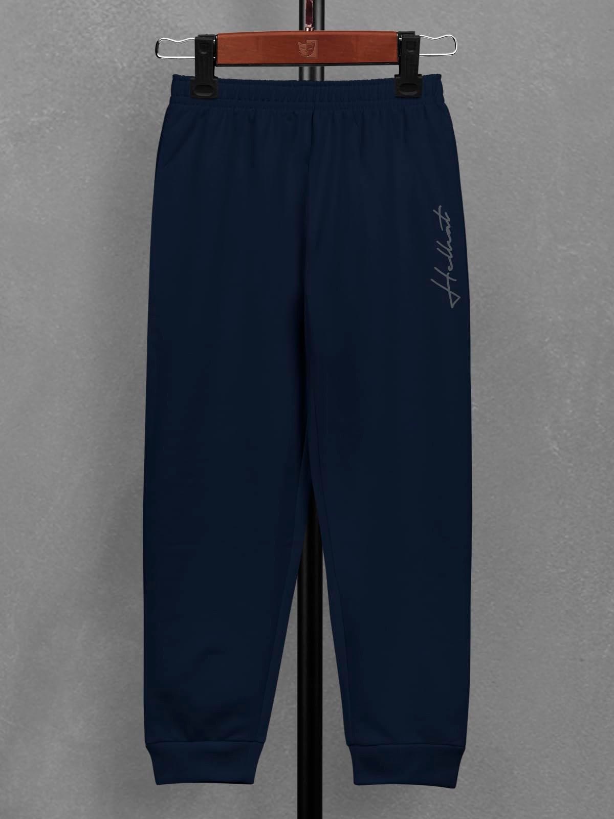 HELLCAT Trendy Printed Cotton Blend Hoodie T-shirt Jogger Trackpant Clothing Set for Boys - Pack of 1 / Navy Blue / 11-12 Years - Image 3