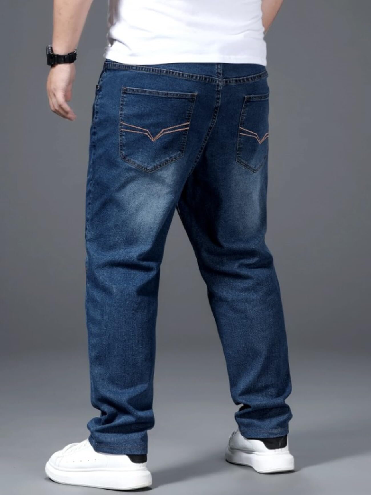 Ben Martin Plus Size Jeans for Man || Big Size Stretchable Jeans for Men || Smart Fit Regular Fit Jean's Pants for Men's || Comfortable Cotton Denim Jins Pant for Men:s, Dark Blue - 40 (1) - Image 5