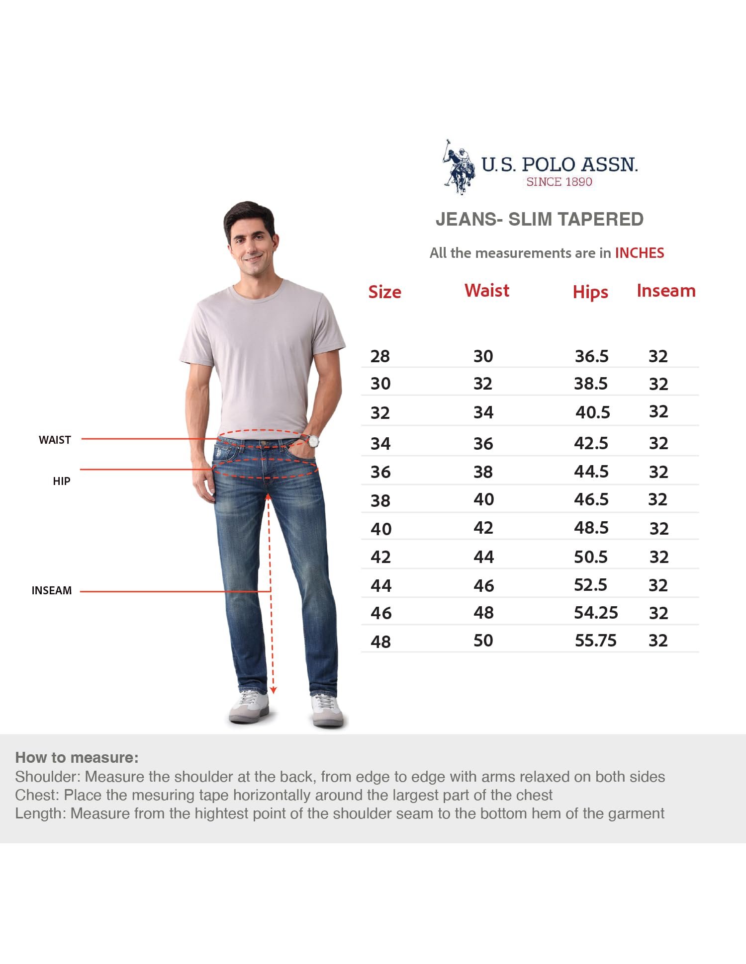 U.S. POLO ASSN. Men's Brandon Slim Tapered Fit Mid Rise Jeans (UDJENO1809_Dark Blue_38) - Image 5