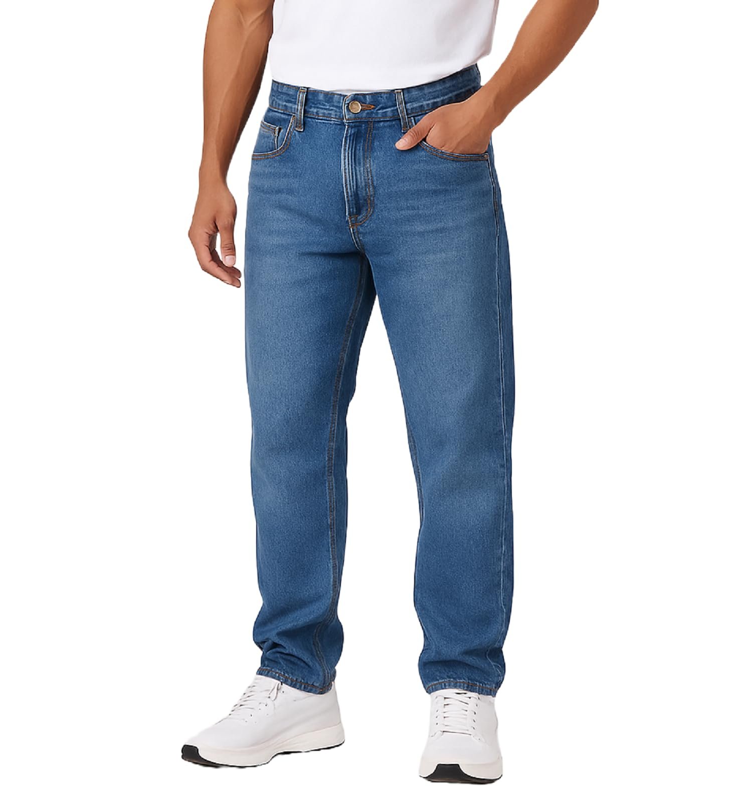 London Hills Men Low Rise Regular Fit Jeans || Jeans For Man Dark Blue, 34