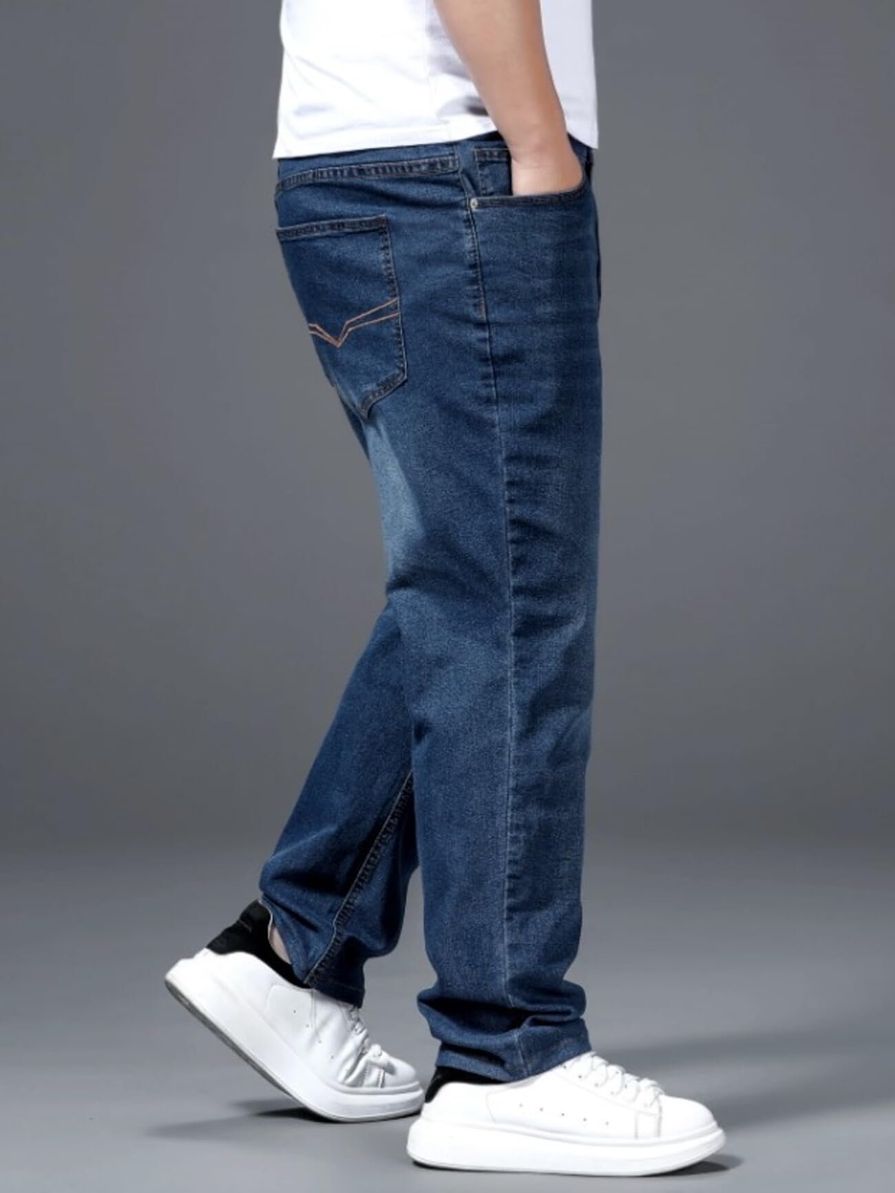 Ben Martin Plus Size Jeans for Man || Big Size Stretchable Jeans for Men || Smart Fit Regular Fit Jean's Pants for Men's || Comfortable Cotton Denim Jins Pant for Men:s, Dark Blue - 40 (1) - Image 6