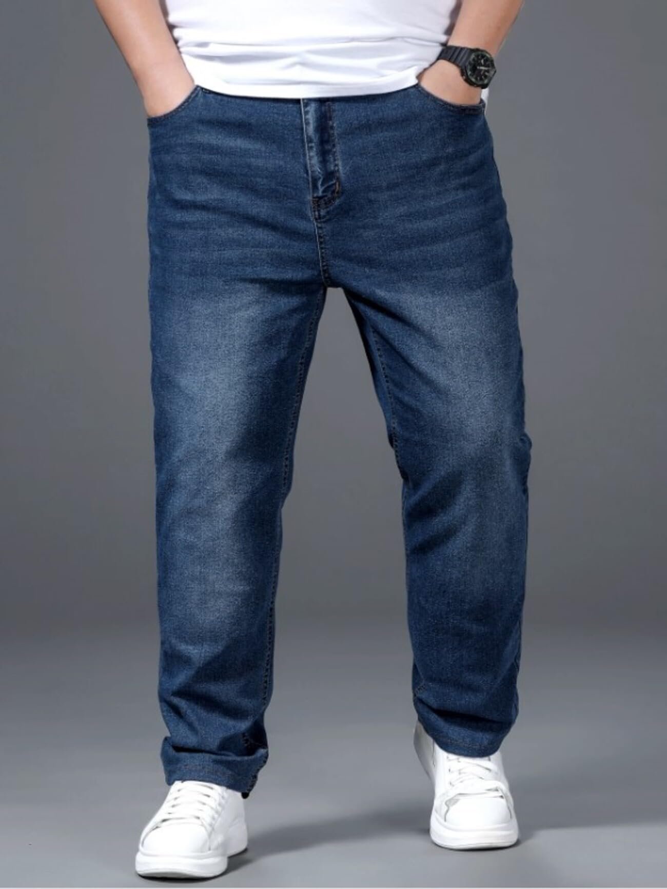 Ben Martin Plus Size Jeans for Man || Big Size Stretchable Jeans for Men || Smart Fit Regular Fit Jean's Pants for Men's || Comfortable Cotton Denim Jins Pant for Men:s, Dark Blue - 40 (1) - Image 4