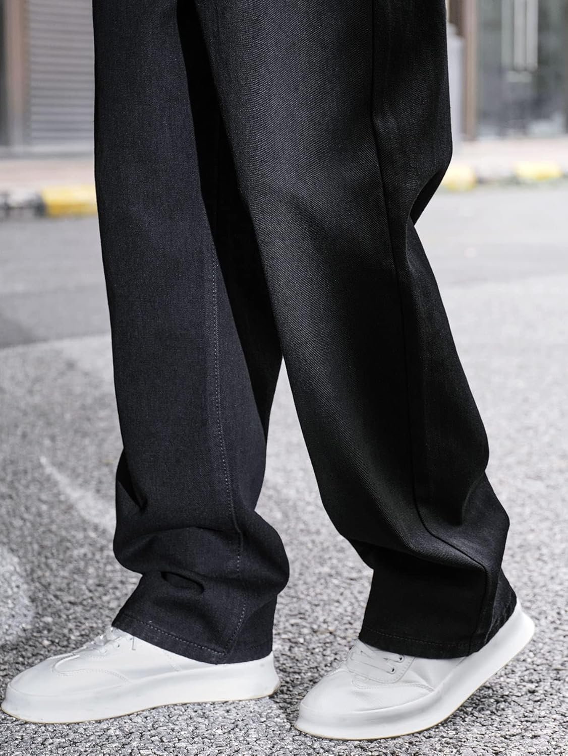 JAAR FASHION Men's Loose Mid Rise Denim Oversized Baggy Fit Jeans Pants (in, Numeric, 28, Regular, Standard, Black) - Image 3