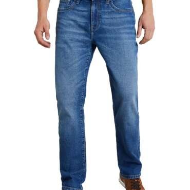 Symbol Premium Men's Cotton Stretch Mid Rise Jeans (Regular Fit) (Mid Blue_36)
