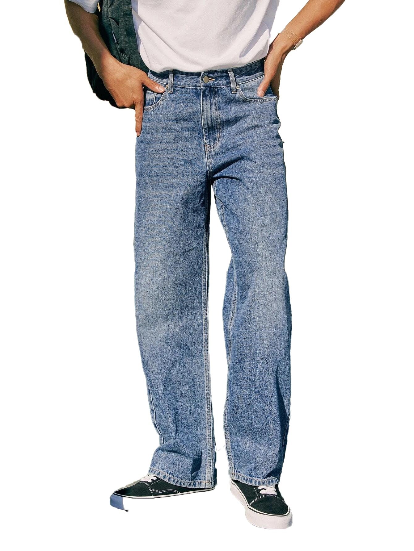 KOTTY Men's Regular Mid Rise Blue Jeans